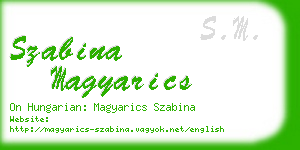 szabina magyarics business card